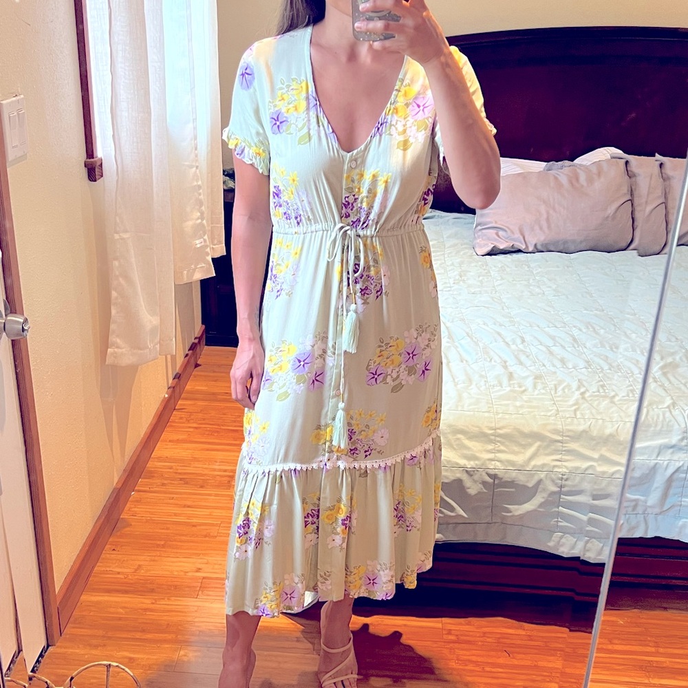 Alohiwai Wild Flowers Midi Sundress
